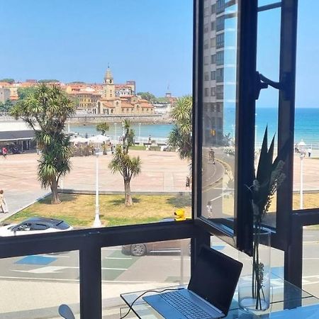 Apartament Apartamento La Escalerona Con Vistas Al Mar Gijón Zewnętrze zdjęcie