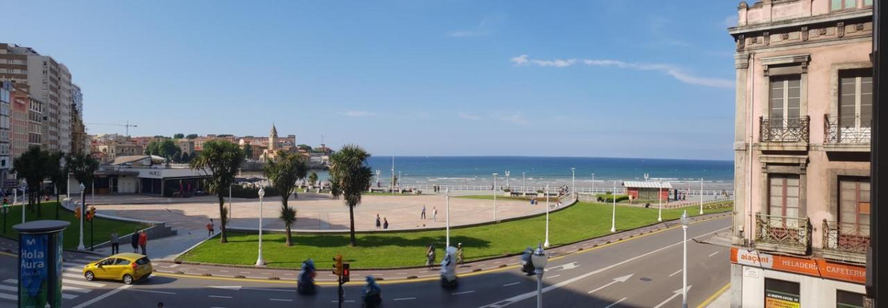 Apartament Apartamento La Escalerona Con Vistas Al Mar Gijón Zewnętrze zdjęcie